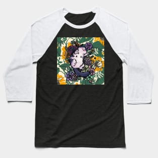 Cat on flowers Baseball T-Shirt